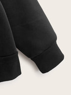 Moletom Com Capuz Com Zíper Bolsos Laterais E Cordão