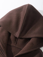 Moletom Com Capuz Com Zíper Barra Franzida Ribana Cropped