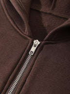 Moletom Com Capuz Com Zíper Barra Franzida Ribana Cropped