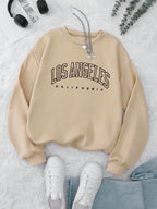 Moletom Gola Careca Lettering Los Angeles Com Ribana