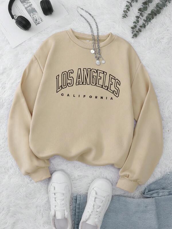 Moletom Gola Careca Lettering Los Angeles Com Ribana