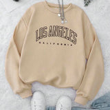 Moletom Gola Careca Lettering Los Angeles Com Ribana