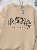 Moletom Gola Careca Lettering Los Angeles Com Ribana