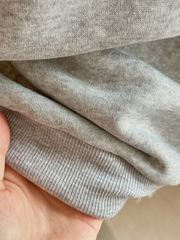 Moletom Gola Alta Meio Zíper Liso Com Ribana