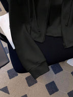 Moletom Com Capuz Com Zíper Barra Curta E Cordão Ajustável