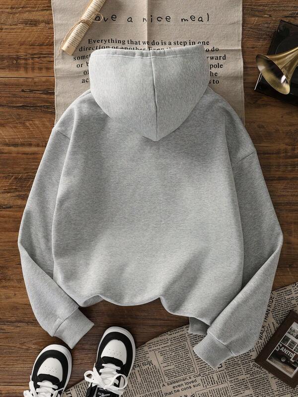 Moletom Com Capuz Bolso Canguru Lettering Manhattan