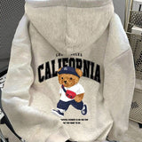 Moletom Com Capuz Urso California Estampa Nas Costas