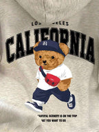Moletom Com Capuz Estampa de Urso California e Ribana