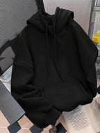 Moletom Com Capuz Bolso Canguru Oversized Com Cordão
