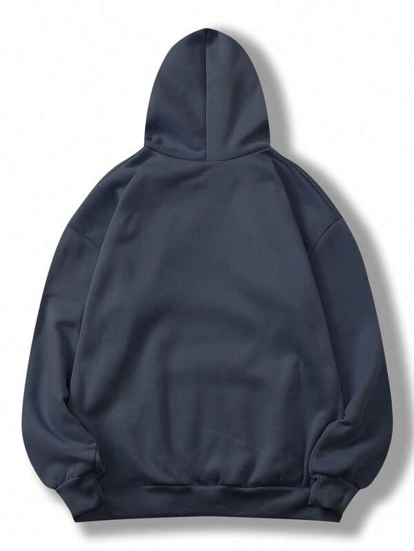 Moletom Com Capuz Lettering New York Bolso Canguru Ribana