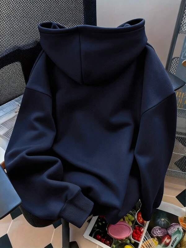 Moletom Com Capuz Bolso Canguru Oversized Com Cordão