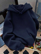 Moletom Com Capuz Bolso Canguru Oversized Com Cordão