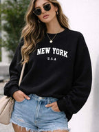 Moletom Gola Careca Lettering New York USA e Ribana