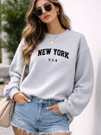 Moletom Gola Careca Lettering New York USA e Ribana