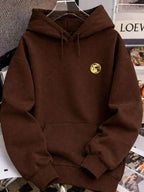 Moletom Com Capuz Estampa Lunar Costas Bolso Canguru
