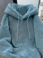 Moletom Com Capuz Sherpa Com Cordão E Barra Ribana