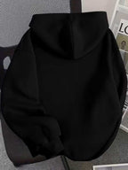 Moletom Com Capuz Bolso Canguru Lettering Com Cordão