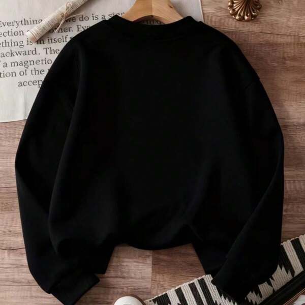 Moletom Gola Careca Estampa Frontal Com Ribana
