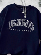 Moletom Gola Careca Lettering Los Angeles Com Ribana