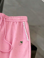 Conjunto Moletom Gola Polo Bordado Cereja Calça Com Faixa