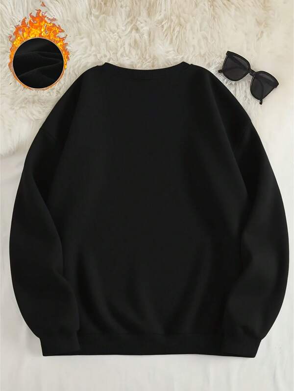Moletom Gola Careca Estampa Urso Com Ribana