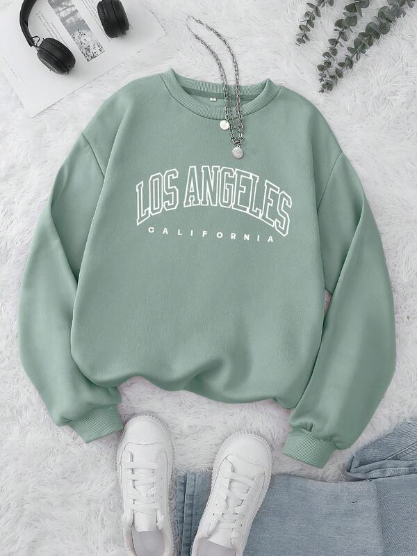 Moletom Gola Careca Lettering Los Angeles Com Ribana