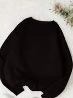 Moletom Gola Careca Estampa de Urso com Lettering Frontal