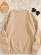 Moletom Gola Careca Estampa de Urso com Lettering Frontal